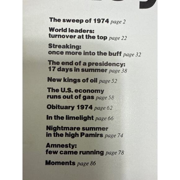 LIFE Special Report Vintage Magazine Winter '75 The Year In Pictures Collectible - Picture 3 of 11